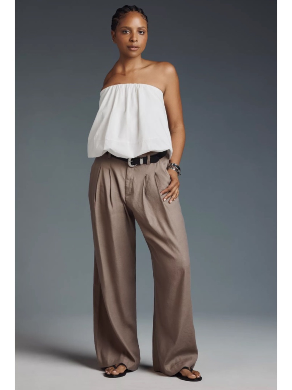 Anthropologie Maeve Strapless Bubble Top in White